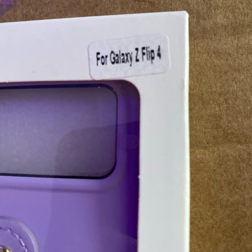 Samsung Galaxy Z Flip 4 cover purple ring holder case - Picture 3 of 4